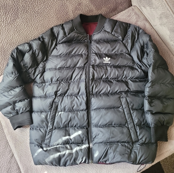 (RARE) MENS REVERSIBLE ADIDAS PUFFER COAT ( SIZE L ) - Picture 4 of 8